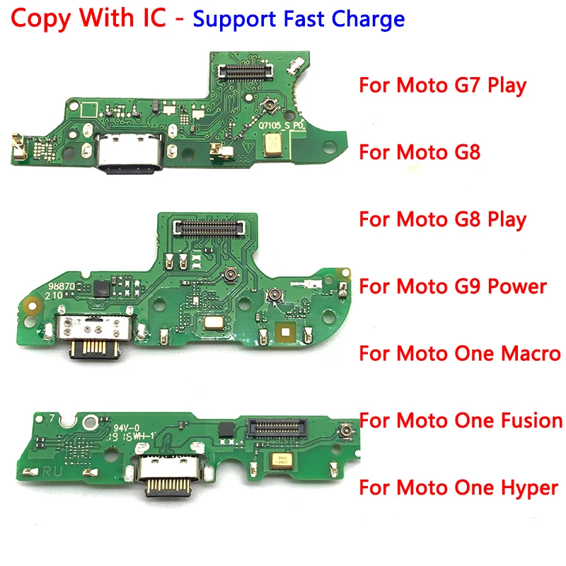USB коннектор для зарядного порта гибкий кабель с микрофоном Moto G7 G8 Play G9 Power One Macro