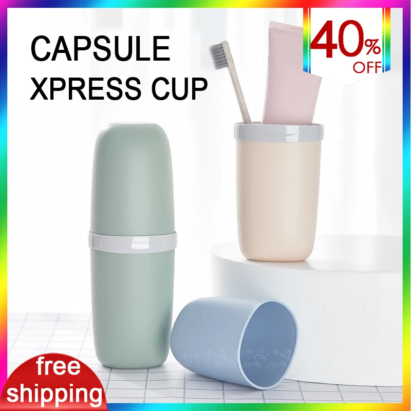 

Travel Portable Toothbrush Holder with Free Shipping Toothbrush and Paste Cases Water Bottle Toothpaste Bathroom Accessories