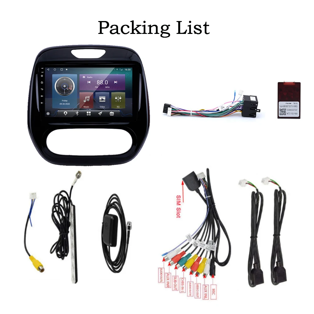 

QNavi 8-Core Android 10.0 Car Radio Stereo Multimedia Video Player For Renault Kaptur 2016-2019 GPS Navigation BT Wifi HU OBD 4G