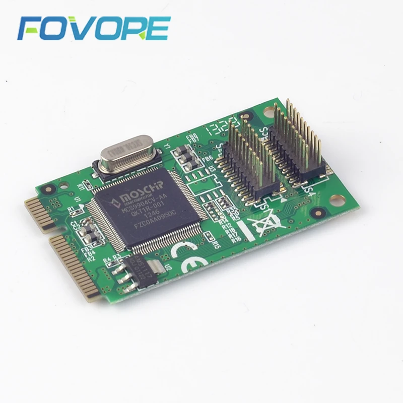 Адаптер Mini PCIe Serial RS 232 port DB9 с 4 портами RS232 на PCI e Card MosChip конвертер чипсетов card|Платы