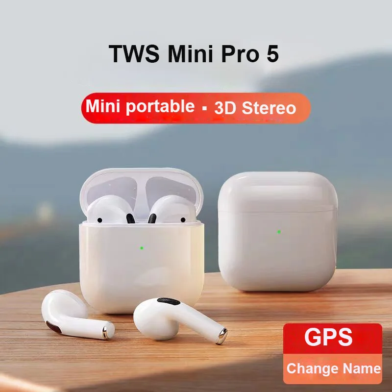 Bluetooth наушники Mini Pro 5 TWS игровая гарнитура настоящие беспроводные для телефонов