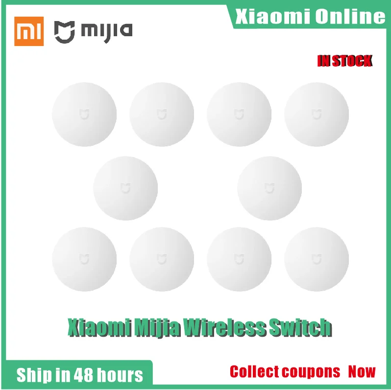 

Умный беспроводной переключатель Xiaomi, 1-10 шт., для умного дома xiaomi, центр управления домом, Интеллектуальный многофункциональный белый перек...