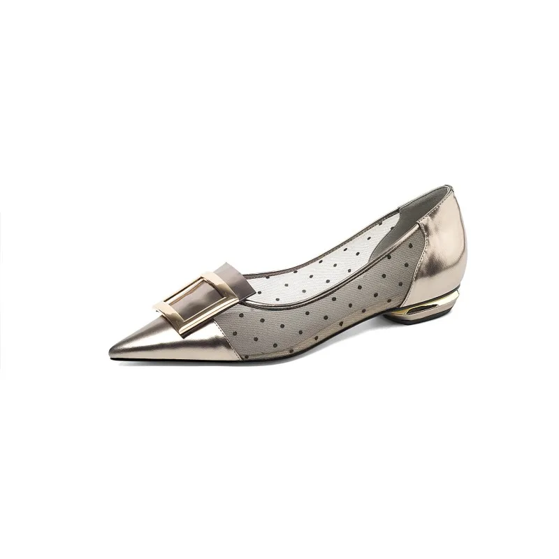 Женские туфли на высоком каблуке лодочки с металлическими квадратными