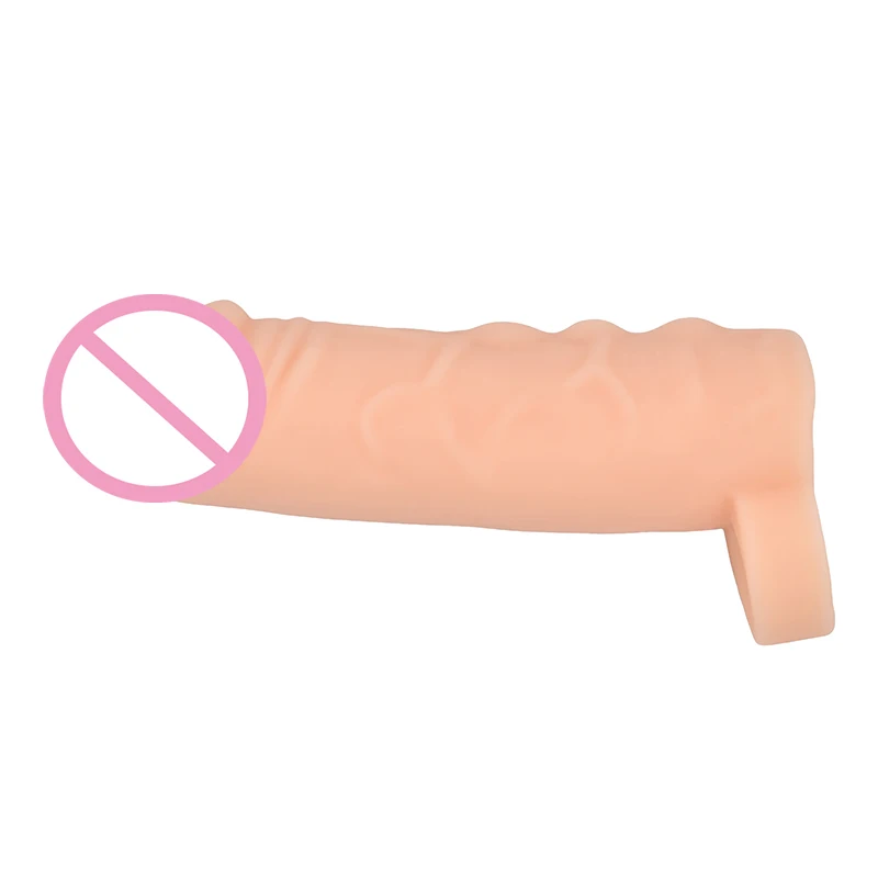 Супер мягкий полый пенис рукав удлиненный многоразовый презерватив член