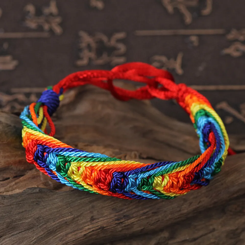 Плетеная тесемка Браслет нитка ЛГБТ Прайд радуга для лесбиянок 2019|Цепочки и