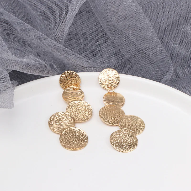 Серьги-подвески в европейском стиле женские круглые Висячие Ювелирные украшения