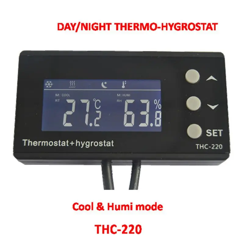 

1Set Thermostat Socket Temperature Humidity Regulator for Greenhouse Incubator