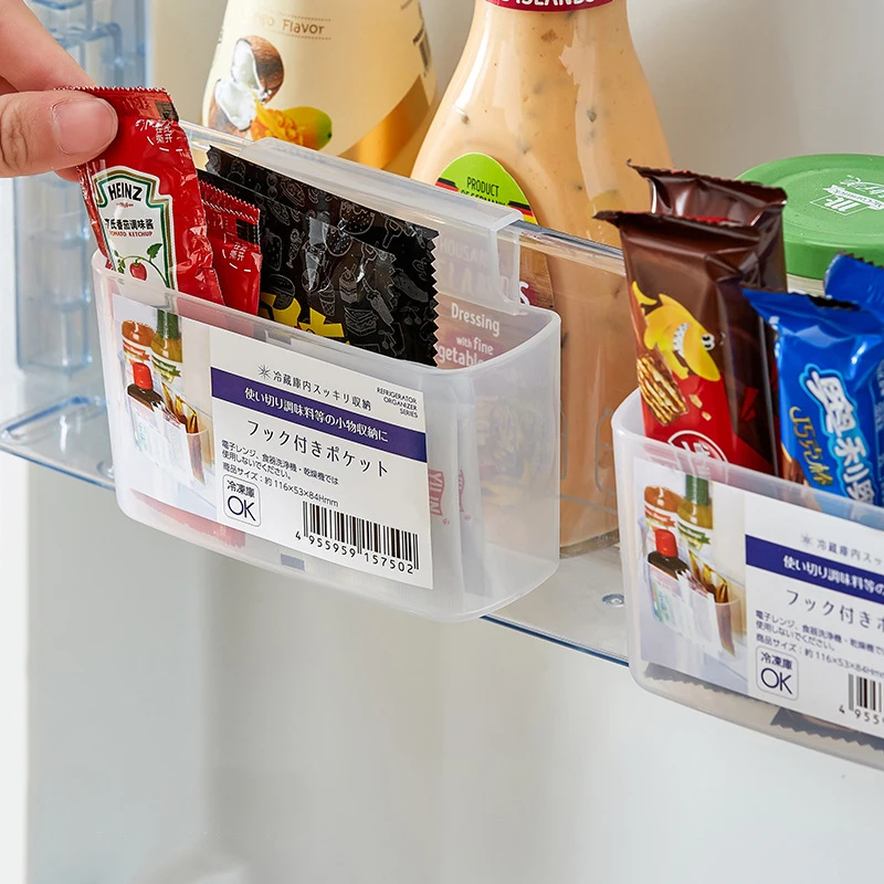 

Refrigerator Seasoning Storage Box Kitchen Goods Sauce Bag Rack Mini Storage Rack Holder Kitchen Storage Rack Organizer