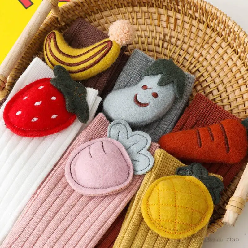 

Socks Children Kids Knit Knee High Cartoon Girls Baby Accessories Cotton Fashion Boys Long Clothes 1-12Y