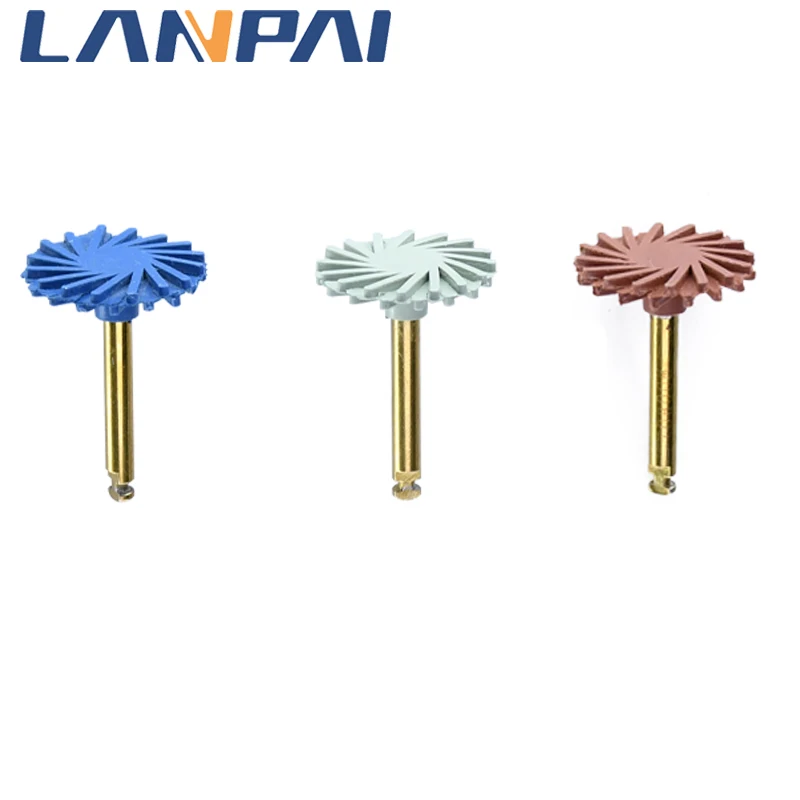 DENTAL Rubber Polisher Composite RA Disc Kit Resin Polishing Electric Motor Pressure Sterilization Wheel Spiral Brush Burs