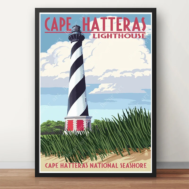 

See America North Carolina Canvas Paintings Vintage Travel Wall Kraft Posters Coated Wall Stickers Home Decoration Gift