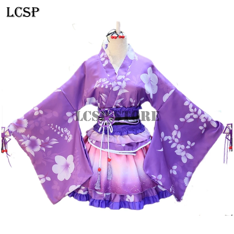 LCSP LoveLive! Kotori Minami юката Косплей Костюм для костюмированной вечеринки по японскому