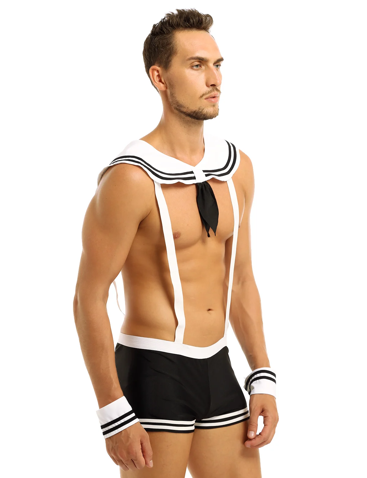 Костюм Моряка мужской для взрослых пикантный комплект нижнего белья косплея