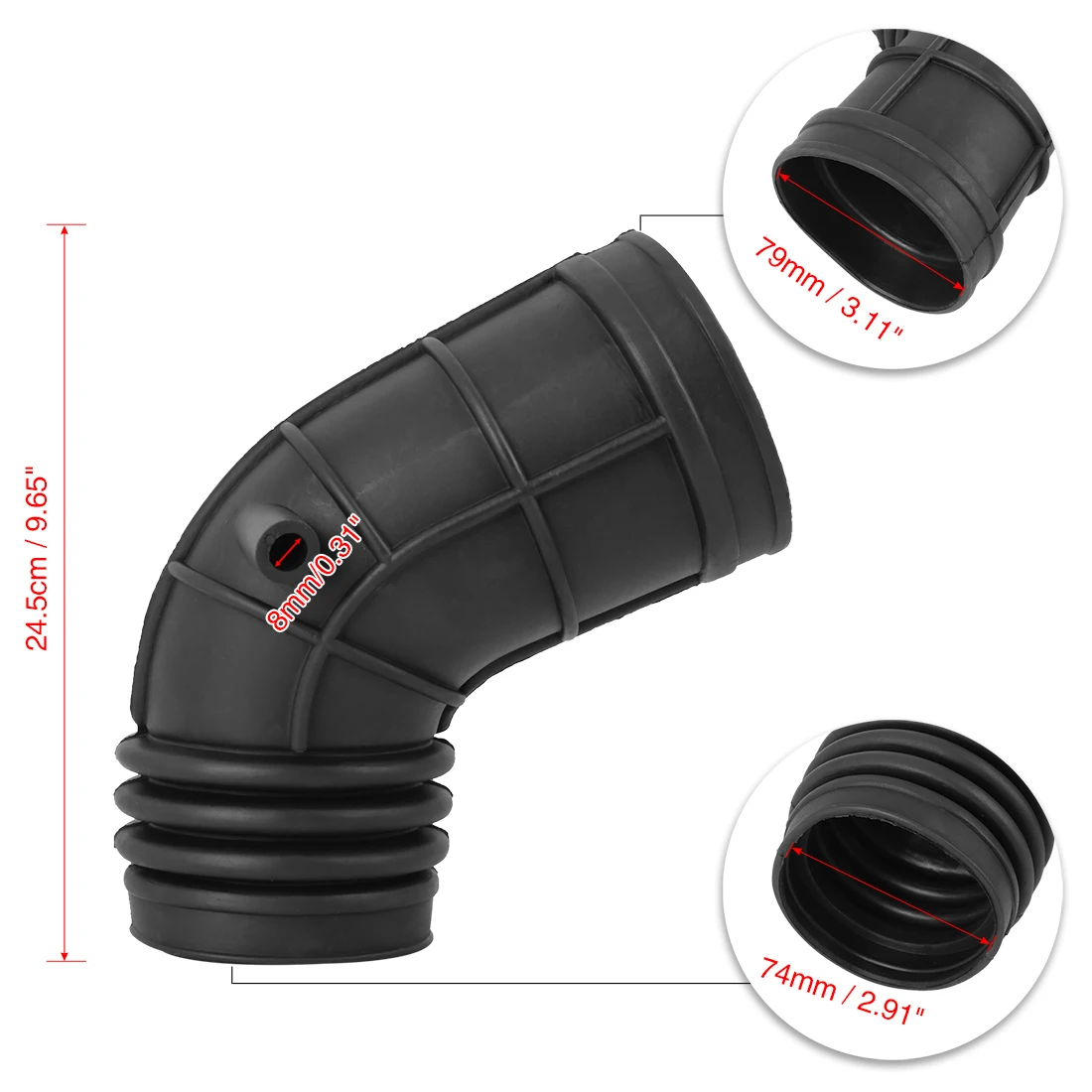 Резиновый воздухозаборник Uxcell для BMW E46 1999-2006 M54 323i 323Ci 325i 325xi 328i 328Ci Z3 | Автомобили и