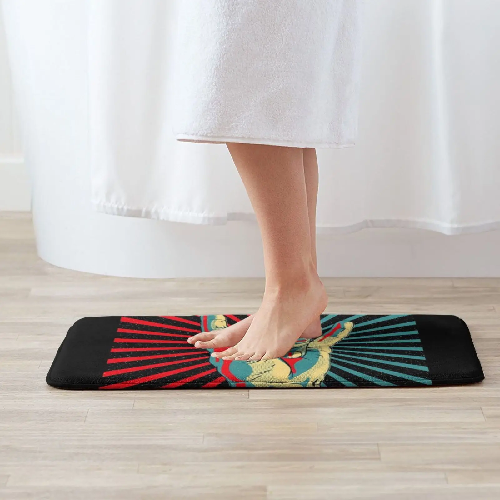 Коврик в стиле рок-н-ролл противоскользящий мягкий ковер поглощение воды для губ