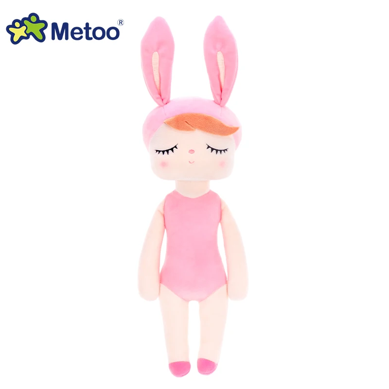 43 см милые мягкие наряды Metoo Angela Куклы Kawaii Кролик игрушка чучело Плюшевые игрушки для детей Рождественский подарок на день рождения - Цвет: rose red