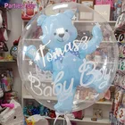 2 шт.компл. 24 дюйма розовая куртка синего цвета с медведем пузырь шарики Пол раскрыть вечерние декоры гелий Globos Baby Shower вечерние поставки детские воздушные шары