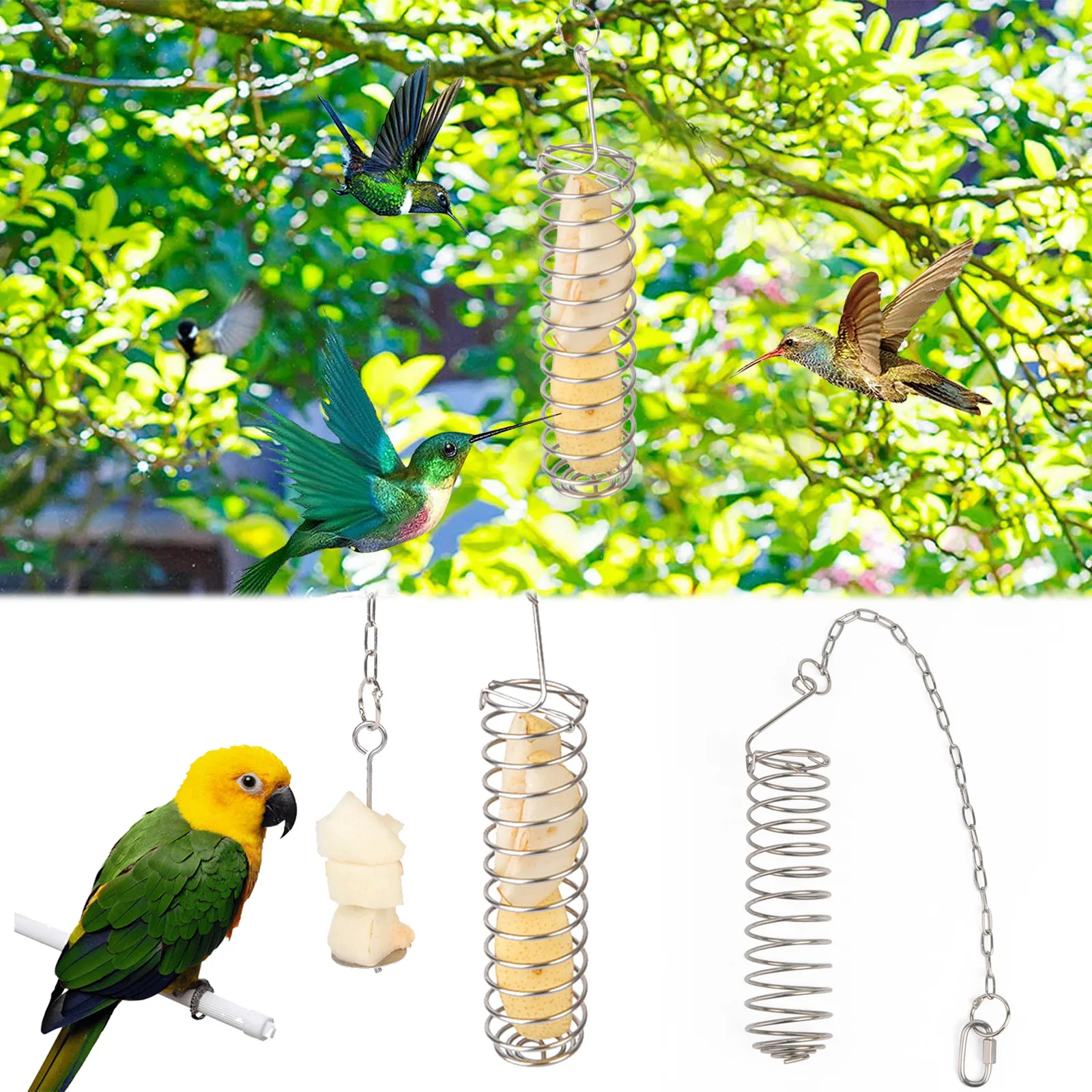 1/3 шт. попугай плоды вилкой для кормления птицы повесить клетка