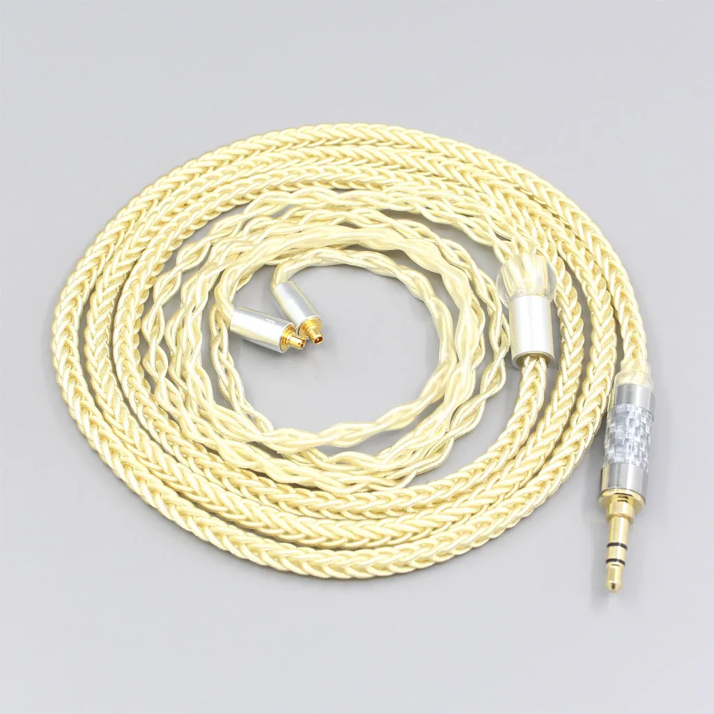 LN007615 8 Core Gold Plated + Palladium Silver OCC Alloy Cable For Dunu T5 Titan 3 T3 (Increase Length MMCX) Earphone