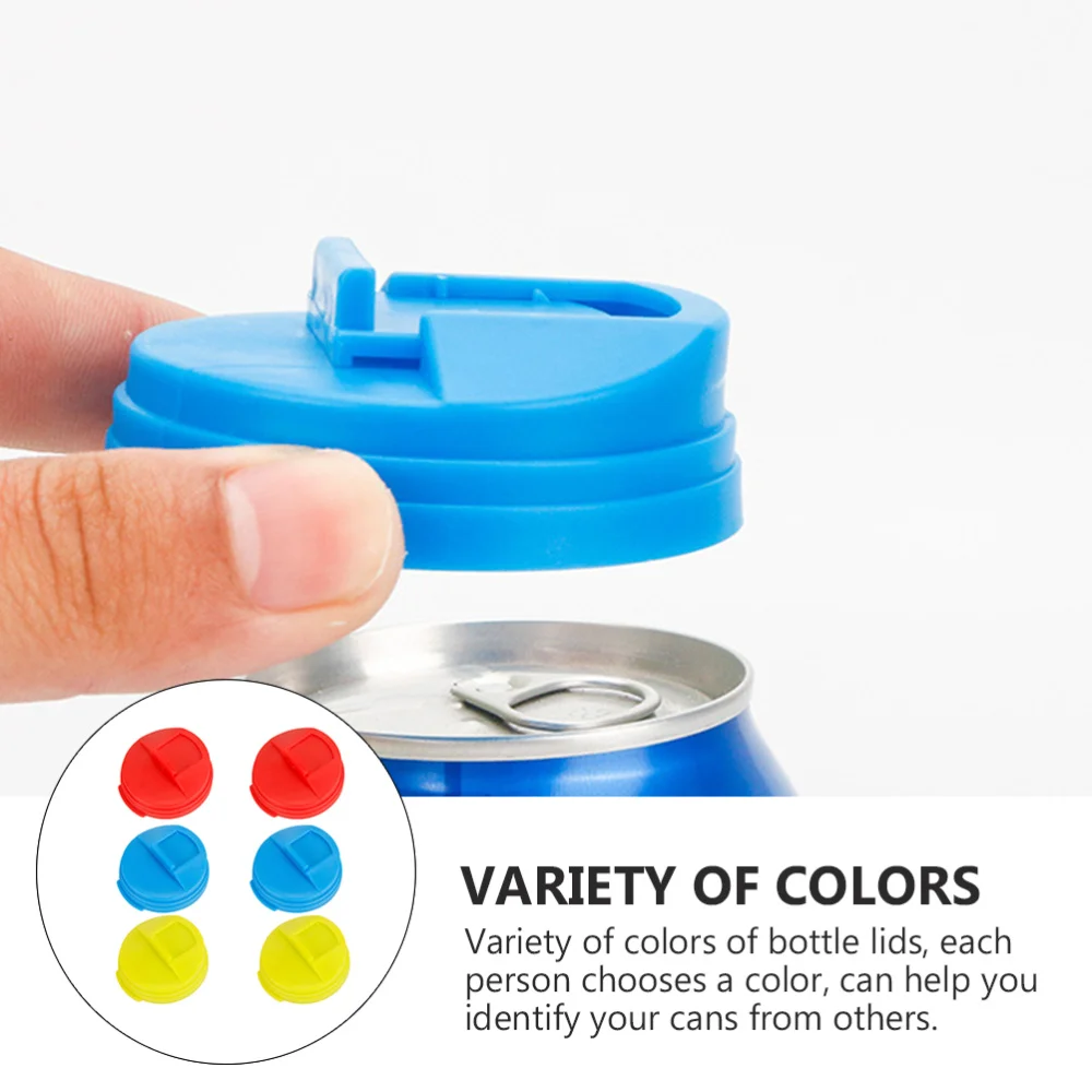 

6pcs Portable Beverage Cans Sealing Cover Compact Leakproof Seal Cover Protector
