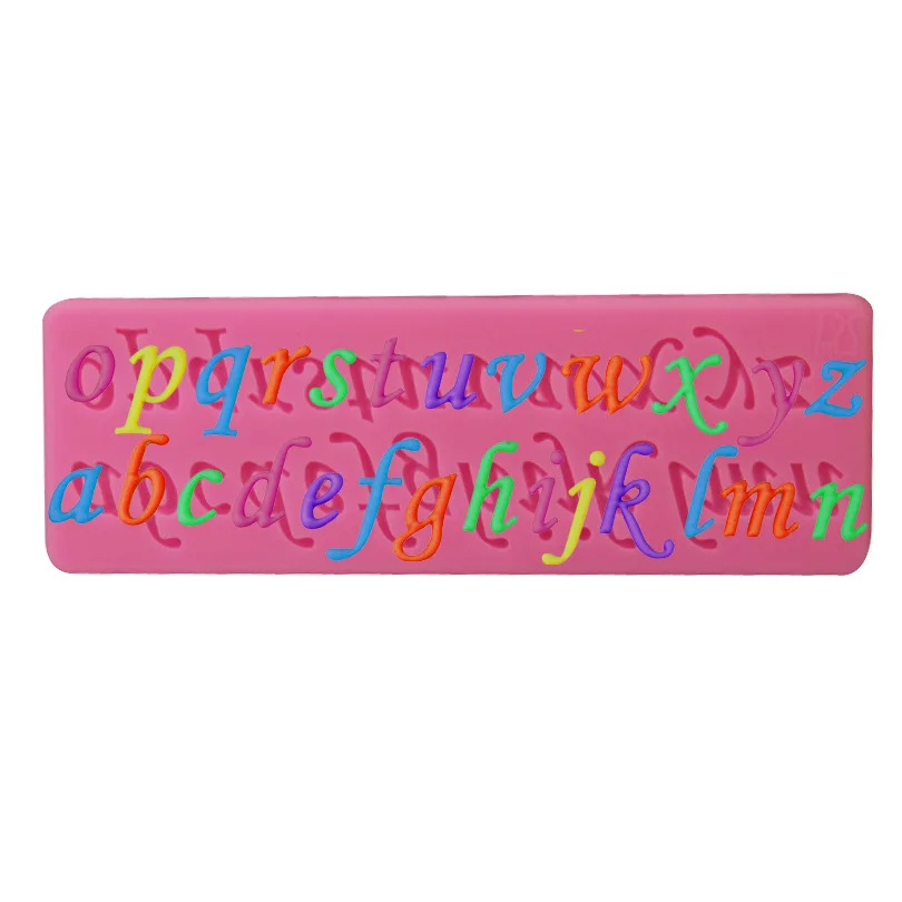 

Factory Direct Sale DIY Baking Lowercase Letters Art Word Liquid Silicone Mold Chocolate Fondant Cake Mold