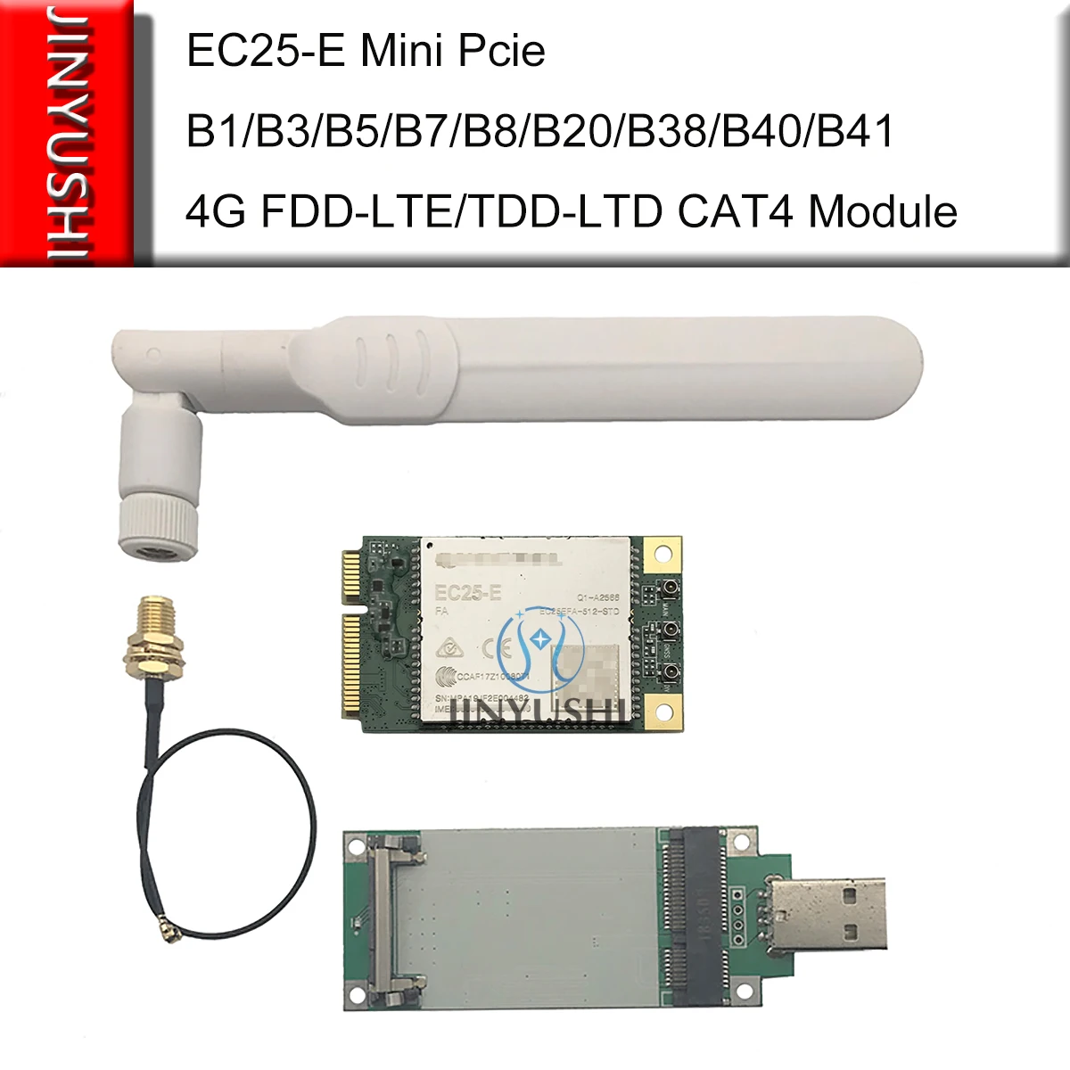 Quectel EC25-E EC25EFA Mini Pcie+IPEX SMA pigtail+5dbi antenna+MINI PCIE to USB adapter with SIM card slot 4G Module