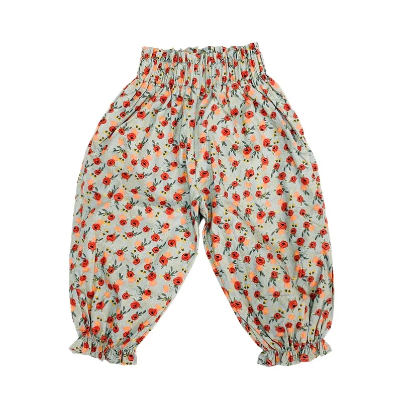 

Girls' Bloomers 2021 Spring And Summer Children's Cotton Nine-Point Loose Anti-Mosquito Pants Kids Pants