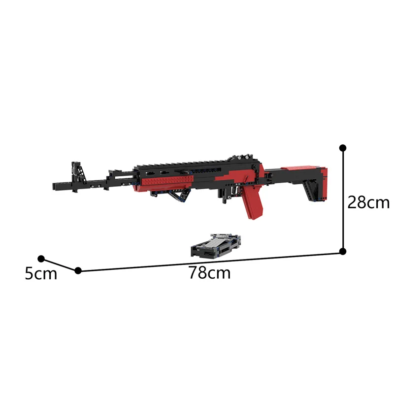 

MOC Automatic Guns Building Blocks Bricks Assault AK Rifle Parts Military Weapons City Figures Kids Boys Xmas Gifts 1186PCS