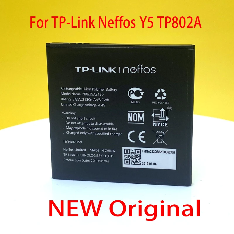 

100% New Original 2130mAh NBL-39A2130 For TP-Link Neffos Y5 TP802A Battery
