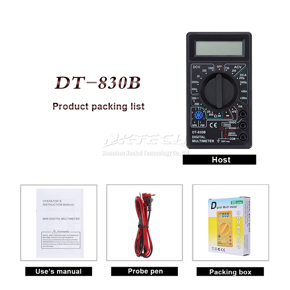 ЖК дисплей цифровой DT 830B Электрический вольтметр Амперметр Ом тестер мультиметр