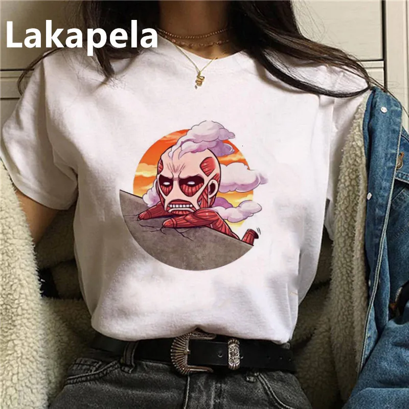 Футболка унисекс с рисунком из японского аниме атака на Титанов | Женская одежда