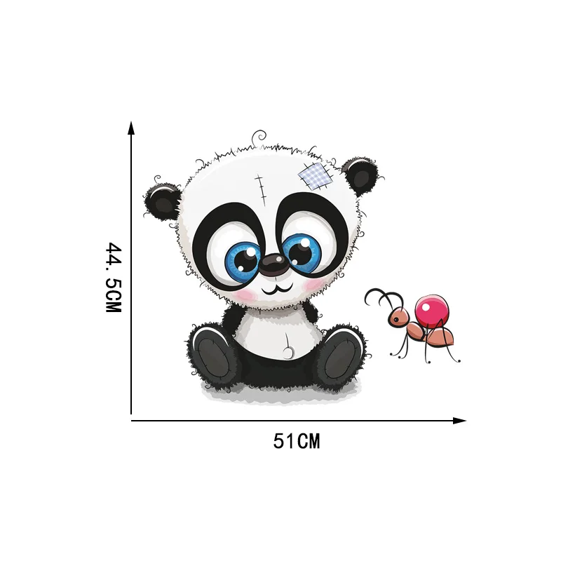 

YOJA 5144.5CM Cute Panda Puppet Personality Home Bedroom Decor Cartoon Wall Stickers 8WS0409
