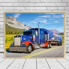 Новая популярная полноразмерная алмазная живопись, вышивка крестиком 5d, алмазная вышивка сделай сам, вышивка с изображением голубого грузовика, мозаика, украшение для дома