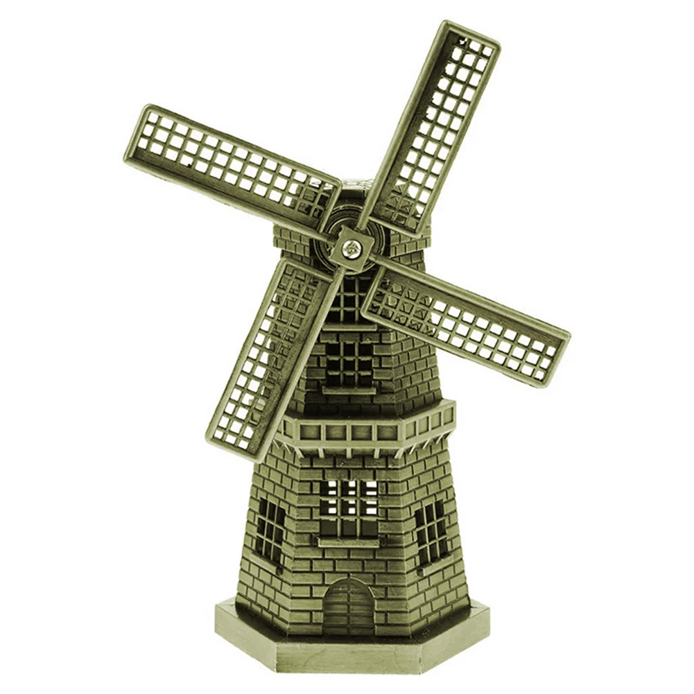 Голландская мельница металлическое украшение из сплава статуя для домашнего
