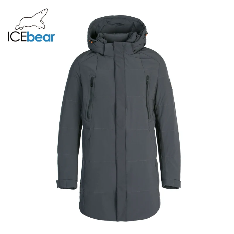 ICEbear Зимний пуховик Мужская Теплая стеганая куртка с капюшоном Модная Повседневная парка мужские пальто толстовки Мужская одежда DD4YA056F