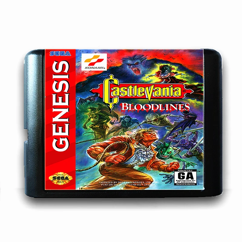 Игровая карта castelvania Bloodlines для 16 бит Sega MD Mega Drive Genesis US PAL Version игровая