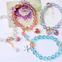 2021 bohemian chain bracelet women shell crystal bangle jewelry ladies diy crystal bead bracelet couple gift refreshing bracelet