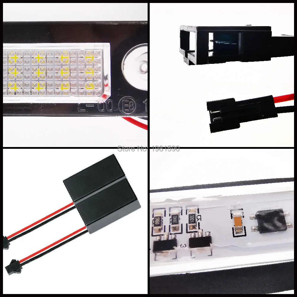 2x ошибка заднего 18 SMD светодиодное Освещение номерного знака для Skoda Roomster 5J Octavia 1Z Замена автоаксессуаров запчасти