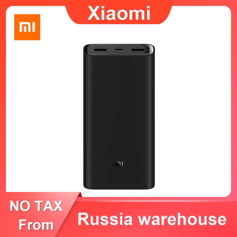 2019 новый оригинальный Xiaomi power Bank 3 20000 мАч PLM07ZM QC3.0 Двусторонняя Быстрая зарядка 45