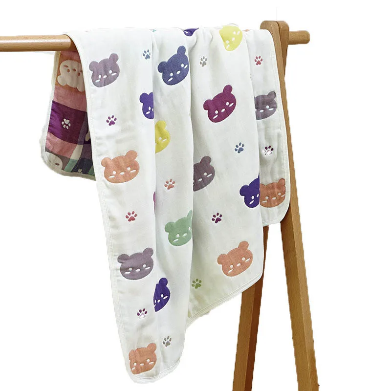 6 слойное газовое одеяло для новорожденных пеленание с мультяшным облаком