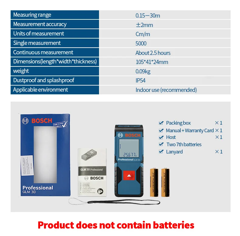 BOSCH лазерный дальномер 25/30/40/50/70/80/250 метров электронный инфракрасный объем номер линейка Высокоточный измерительный прибор