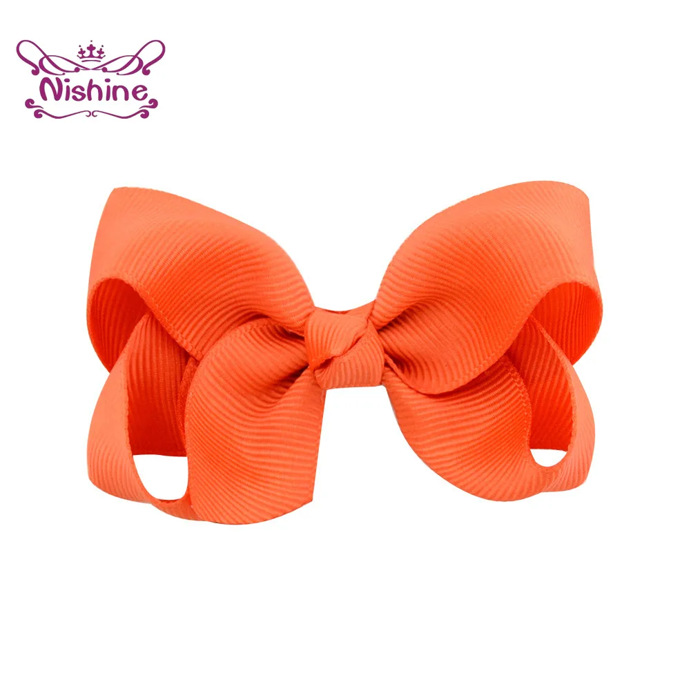 

Nishine 10pcs/lot Fashion Handmade Grosgrain Ribbon Bows Infant Hair Clip DIY Clothing Decoration Ponytail Hairpin Birthday Gift