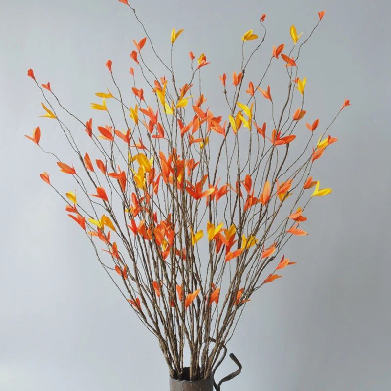 

1pcs Artificial Tree Branch Simulated Autumn Deadwood Fake Maple Leaf Artificial Dry Tree Branch Home Decors