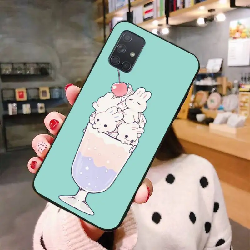 Симпатичный кролик Machiko DIY окрашенный блестящий чехол для телефона Samsung A10 A20 A30 A40
