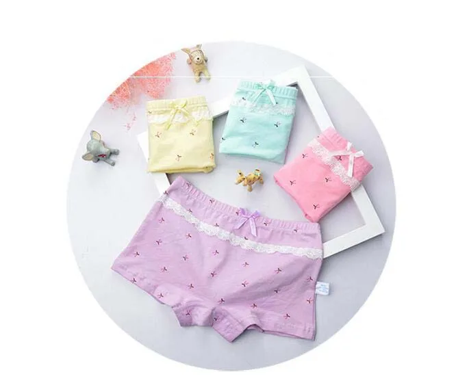 12 шт./лот детское нижнее белье для девочек с милым мультяшным рисунком детские