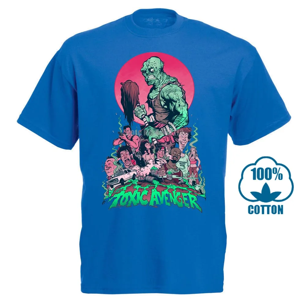 Синий Toxic Мститель рубашка Toxic Розовый S 5Xl Графический Футболка мужская футболка короткий рукав круглый вырез - Цвет: Синий