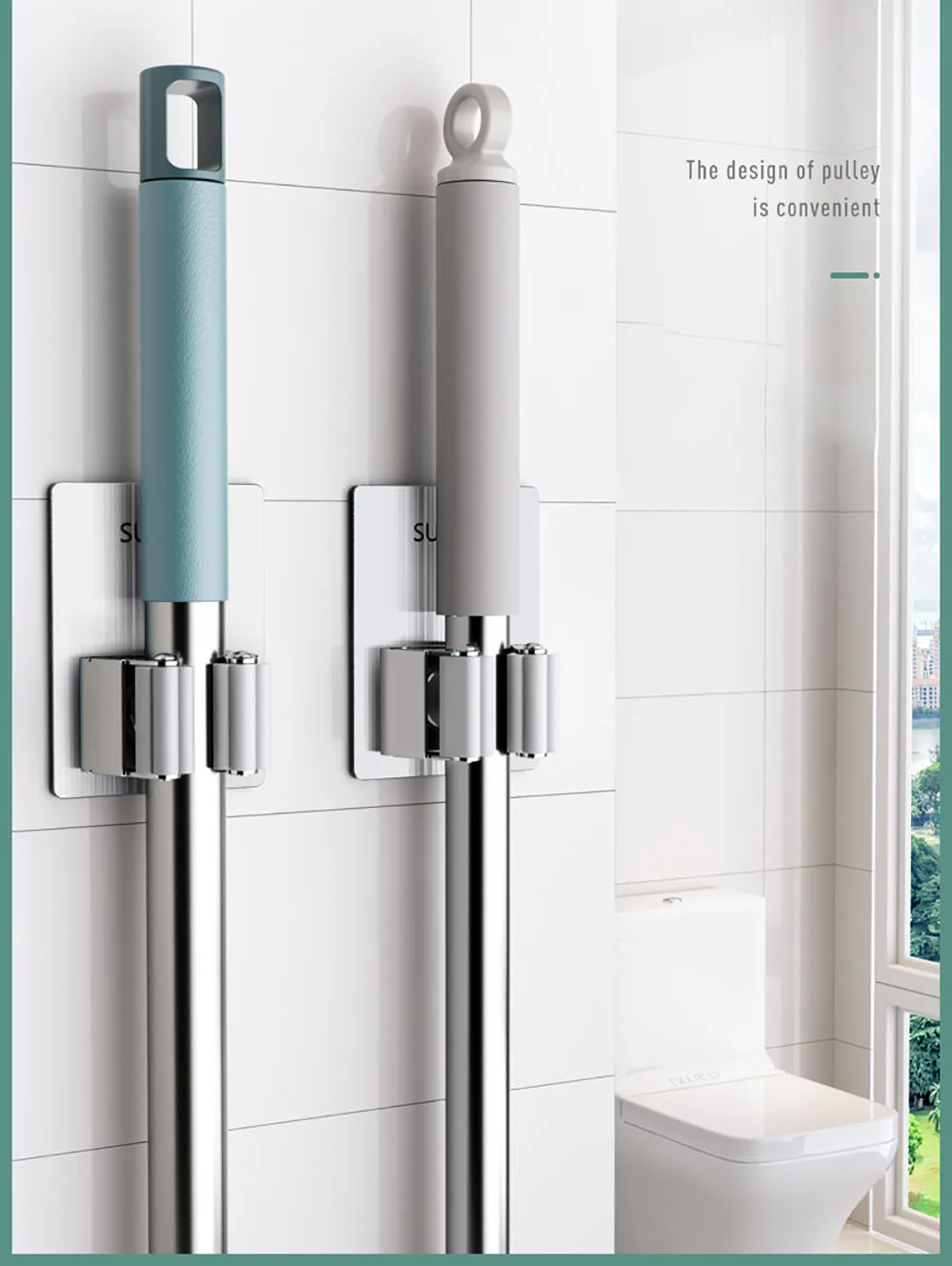 

Настенные крючки для швабры, щетки, метлы