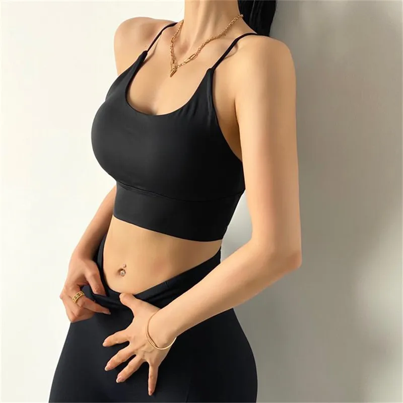 Спортивный бюстгальтер с подкладкой высокое воздействие Поддержка Йога