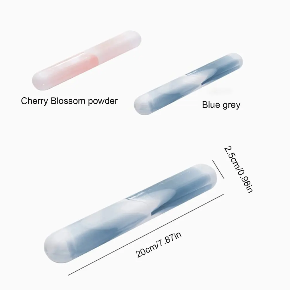 

Portable Tooth Brush Case Marble Pattern Portable Travel Toothbrush Chopsticks Pencil Box Tooth Dust-proof Brushes Protector