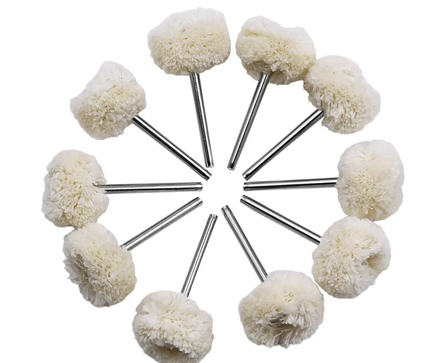 

Carving Polishing Wheel Rotary Tools Supplies 10pcs Wool Fleece Brush Grinding